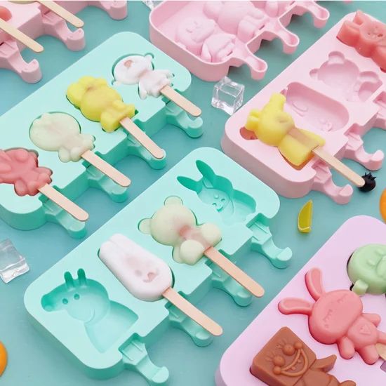 Silicone Popsicle Mold, New Animal Design Ice Pop Maker, Ice Mold With Stick And Lid Silicone Popsicle Mold, New Animal Design Ice Pop Maker, Ice Mold With Stick And Lid